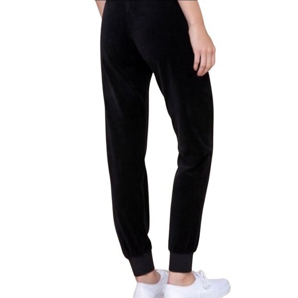 Juicy Couture Womens Zuma Velour Jogger Pants XL Classic Black Grunge Goth Y2K - Picture 4 of 16